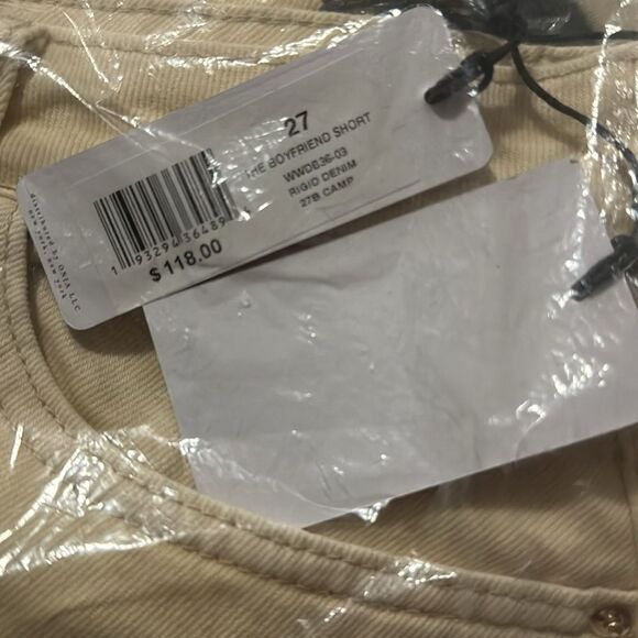 NWT WeWoreWhat Cream Denim Boyfriend Shorts - Picture 3 of 3